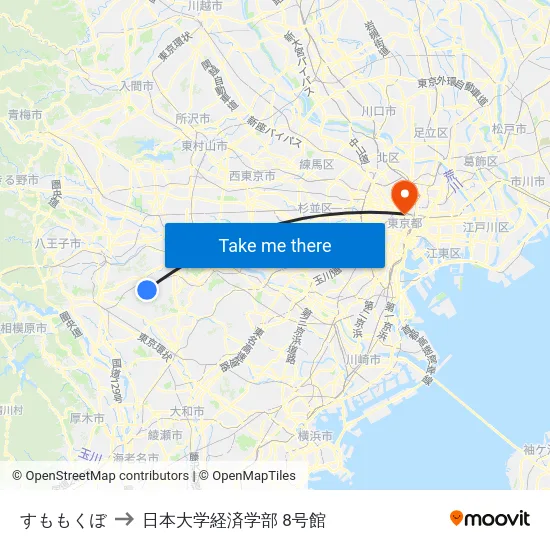 すももくぼ to 日本大学経済学部 8号館 map