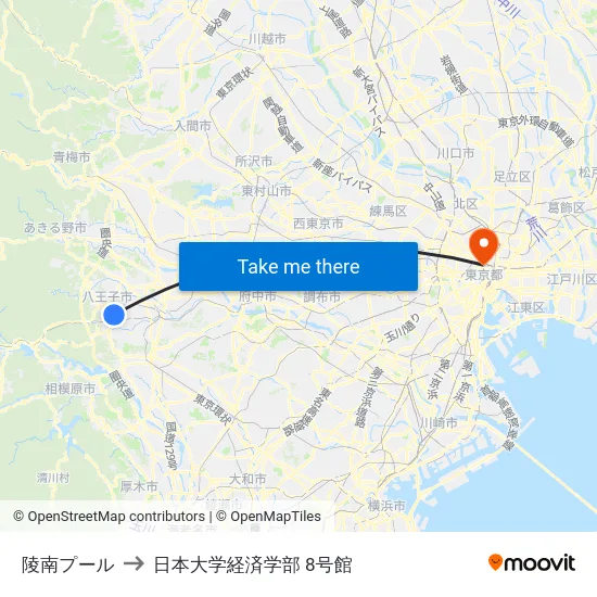 陵南プール to 日本大学経済学部 8号館 map