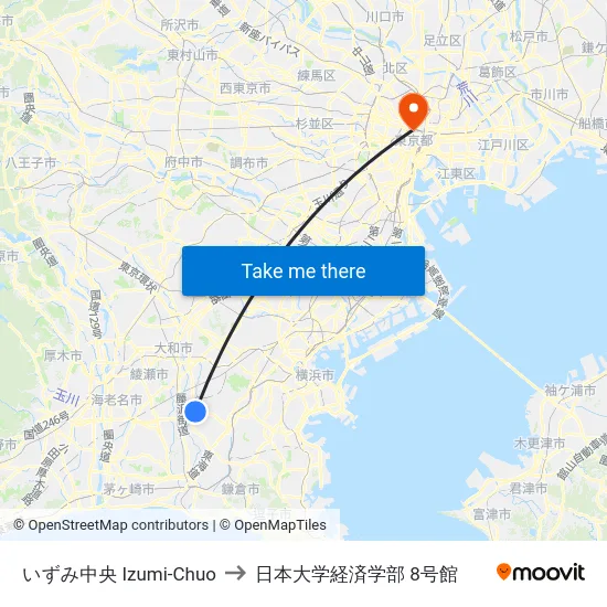 いずみ中央 Izumi-Chuo to 日本大学経済学部 8号館 map