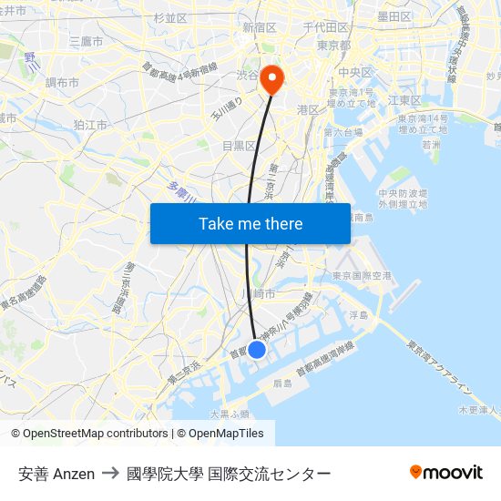 安善 Anzen to 國學院大學 国際交流センター map