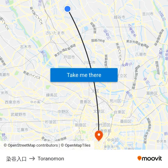 Someya Entrance to Toranomon map