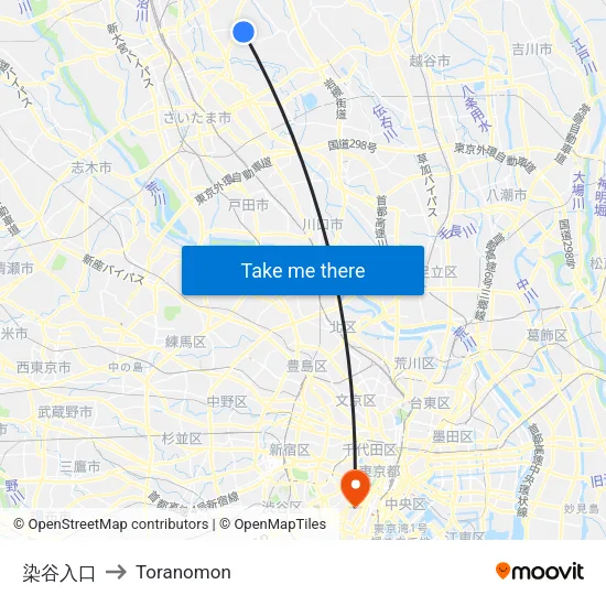Someya Entrance to Toranomon map