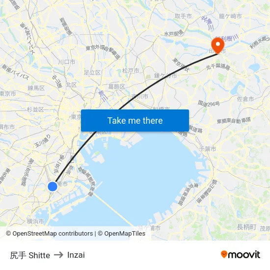 尻手 Shitte to Inzai map