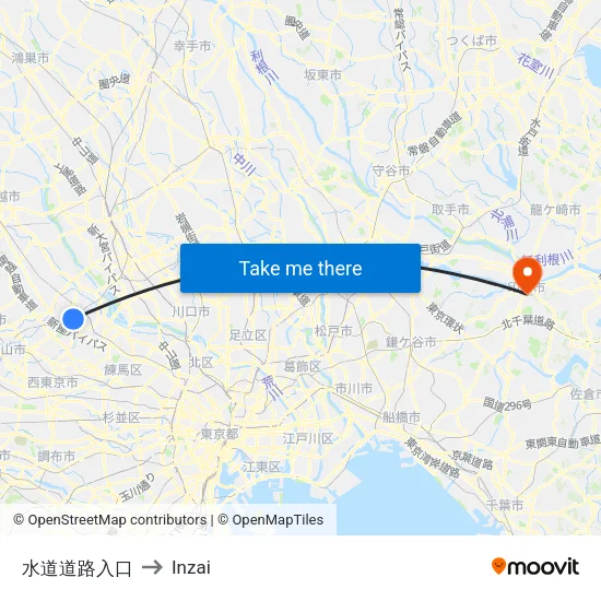 Waterway Road Entrance to Inzai map