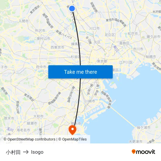 小村田 to Isogo map