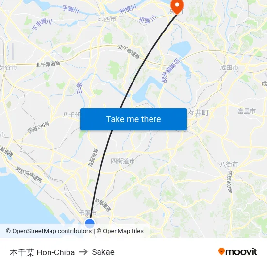 本千葉 Hon-Chiba to Sakae map