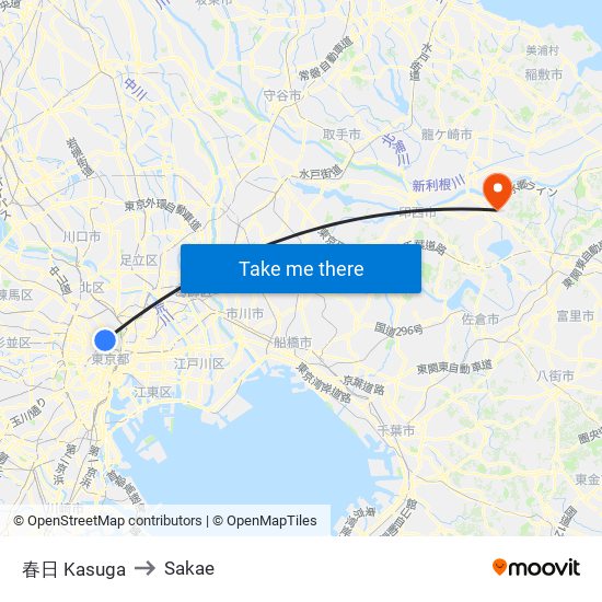 春日 Kasuga to Sakae map