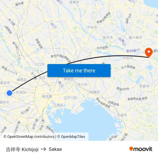 吉祥寺 Kichijoji to Sakae map