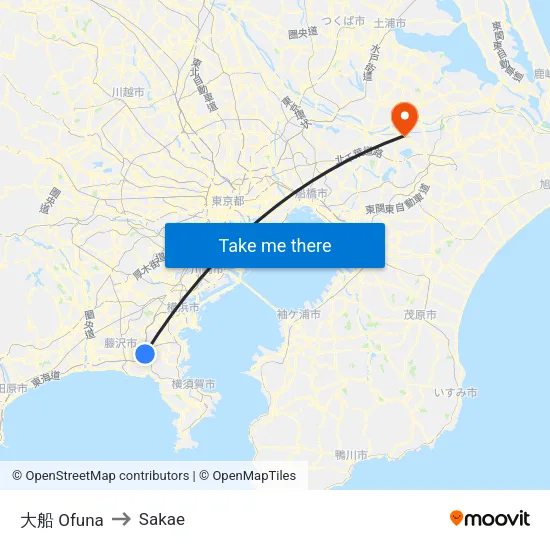 Ofuna to Sakae map