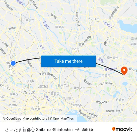 さいたま新都心 Saitama-Shintoshin to Sakae map