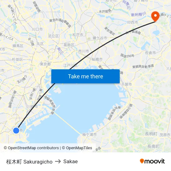 Sakuragicho to Sakae map