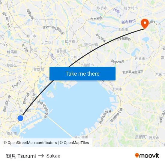 鶴見 Tsurumi to Sakae map