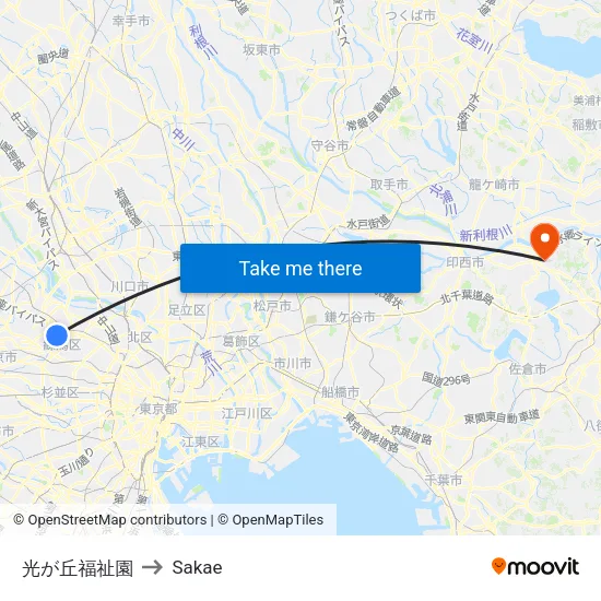 光が丘福祉園 to Sakae map