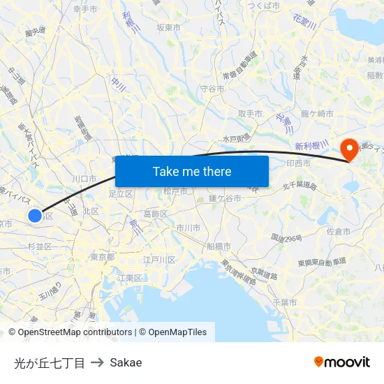 光が丘七丁目 to Sakae map