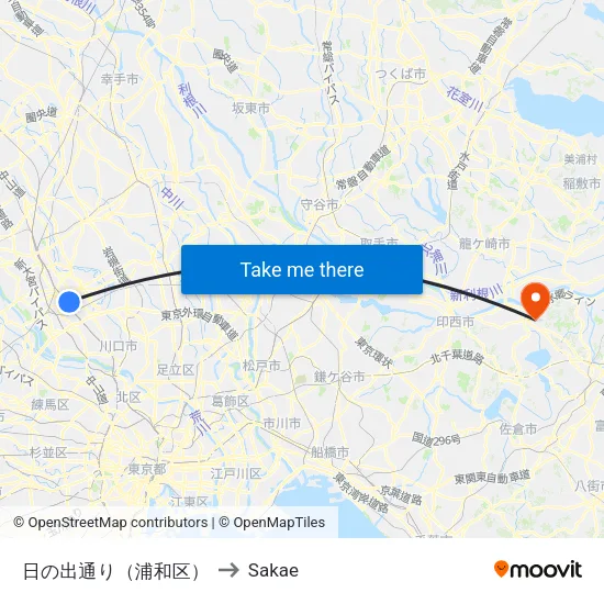 Hinode Street (Urawa) to Sakae map