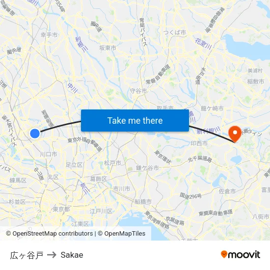 広ヶ谷戸 to Sakae map