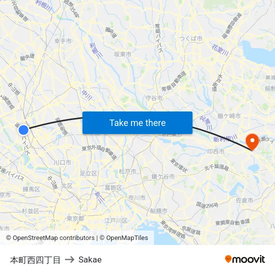 本町西四丁目 to Sakae map