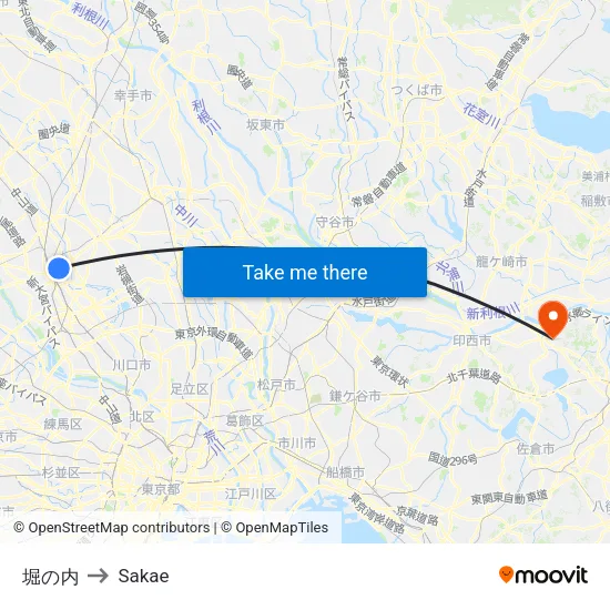 堀の内 to Sakae map