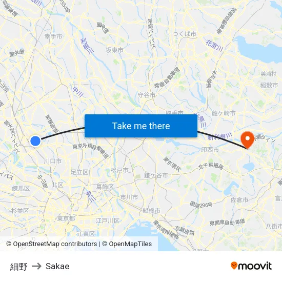 細野 to Sakae map