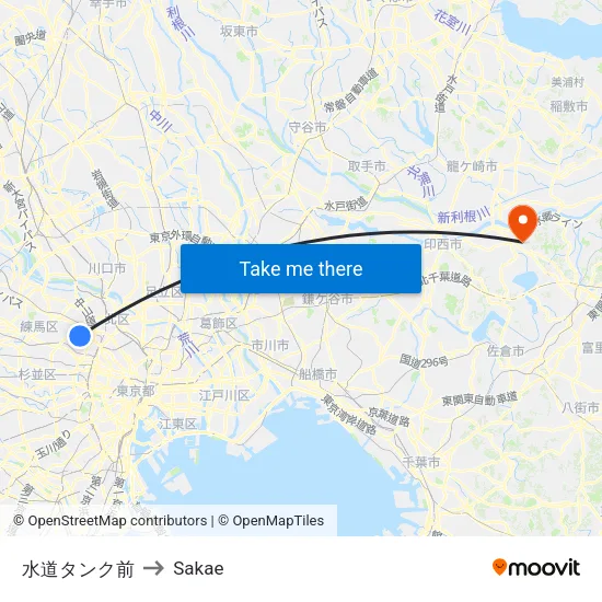 水道タンク前 to Sakae map