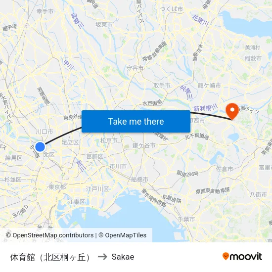 体育館（北区桐ヶ丘） to Sakae map