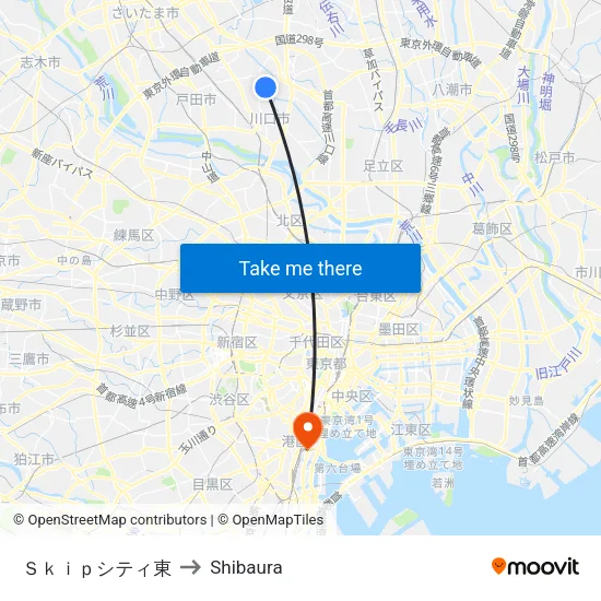 Skip City East to Shibaura map
