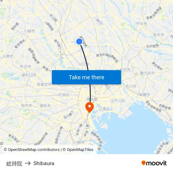 総持院 to Shibaura map