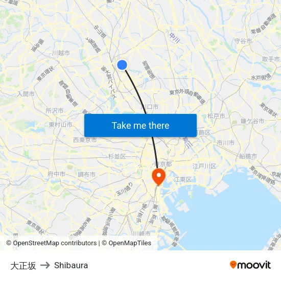 Taisho Slope to Shibaura map