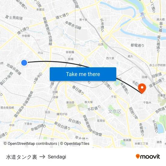 Water Tank Back to Sendagi map