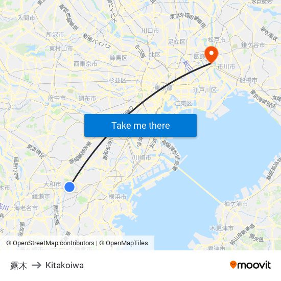 露木 to Kitakoiwa map