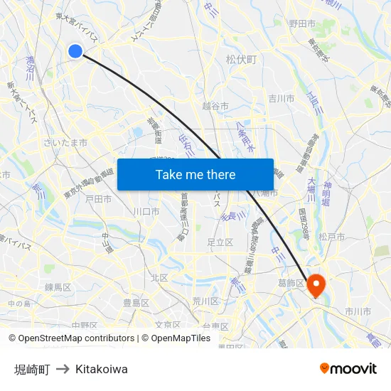 堀崎町 to Kitakoiwa map