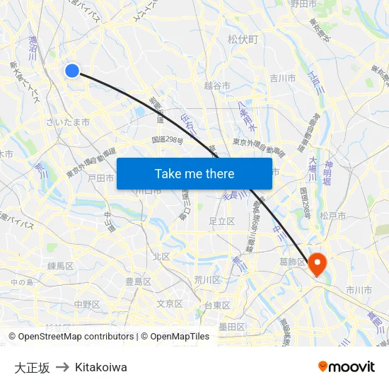 大正坂 to Kitakoiwa map