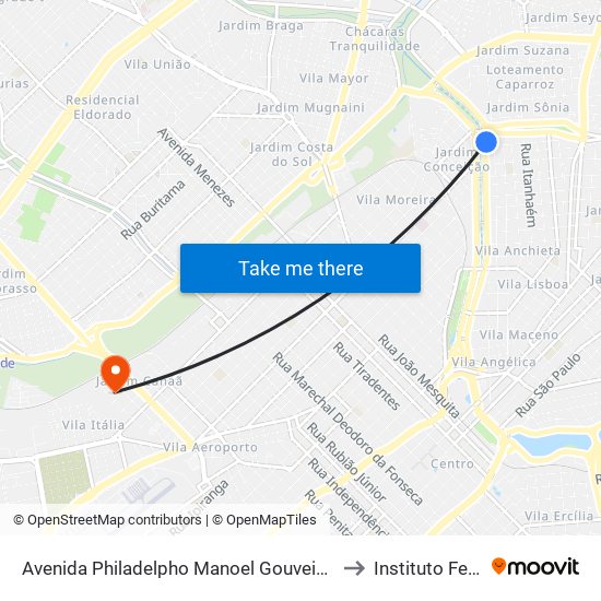 Avenida Philadelpho Manoel Gouveia Neto, 805 to Instituto Federal map