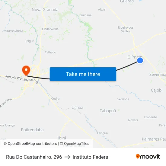 Rua Do Castanheiro, 296 to Instituto Federal map