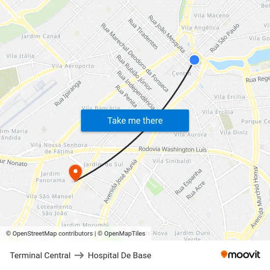 Terminal Central to Hospital De Base map