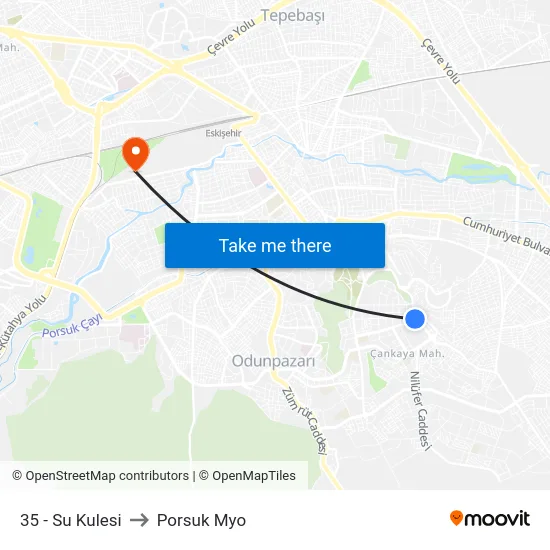 35 - Su Kulesi to Porsuk Myo map