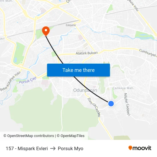 157 - Mispark Evleri to Porsuk Myo map