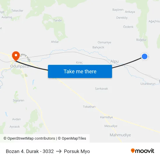 3032 - Bozan-1 to Porsuk Myo map