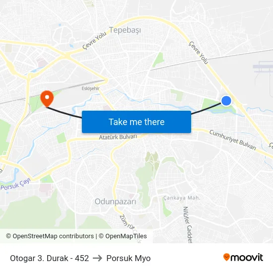 Otogar 3. Durak - 452 to Porsuk Myo map