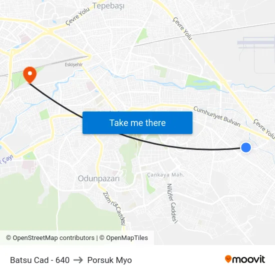 Batsu Cad - 640 to Porsuk Myo map