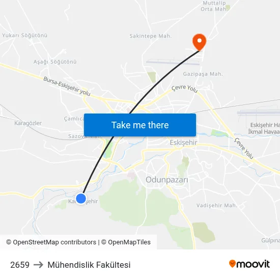 2659 to Mühendislik Fakültesi map