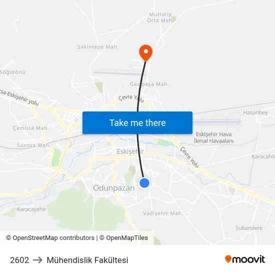 2602 to Mühendislik Fakültesi map