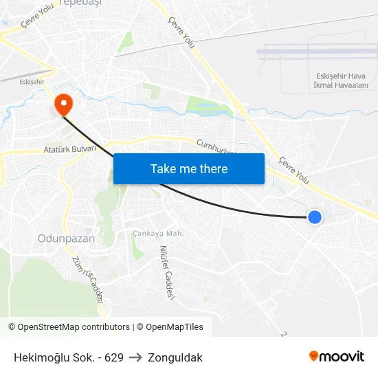 Hekimoğlu Sok. - 629 to Zonguldak map