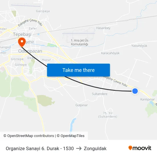 1530 - Kobi O.S.B-7 to Zonguldak map