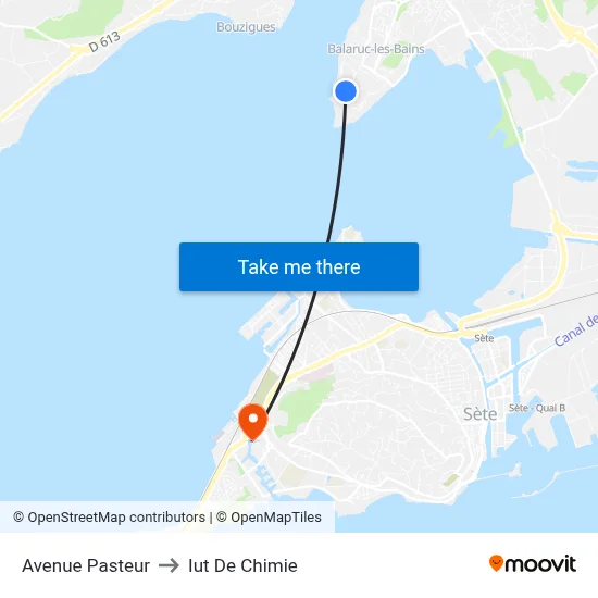 Avenue Pasteur to Iut De Chimie map