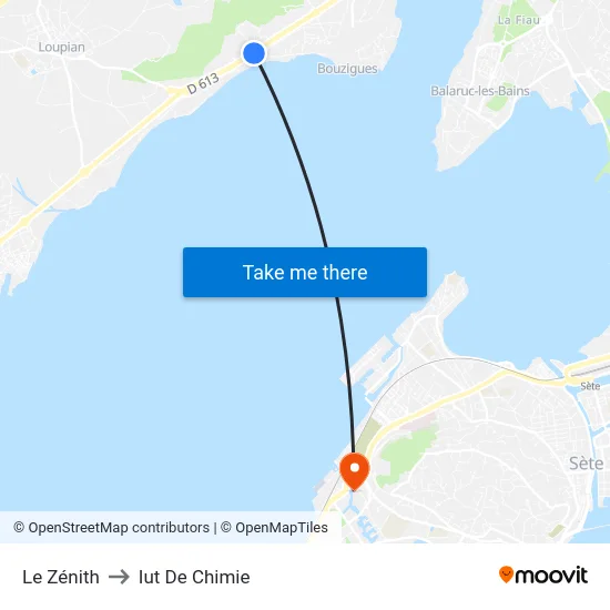 Le Zénith to Iut De Chimie map