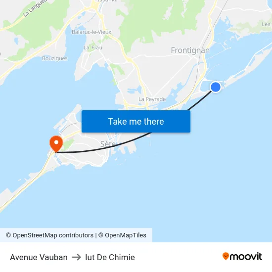 Avenue Vauban to Iut De Chimie map