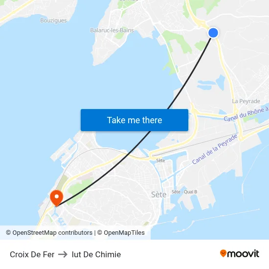 Croix De Fer to Iut De Chimie map