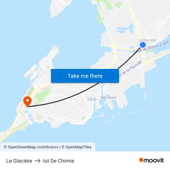 La Glacière to Iut De Chimie map