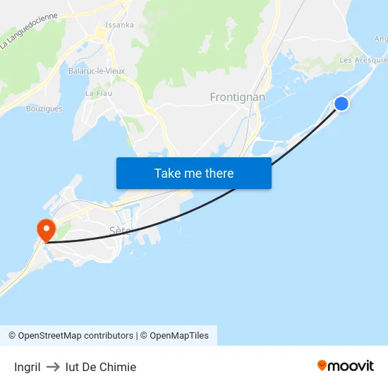 Ingril to Iut De Chimie map
